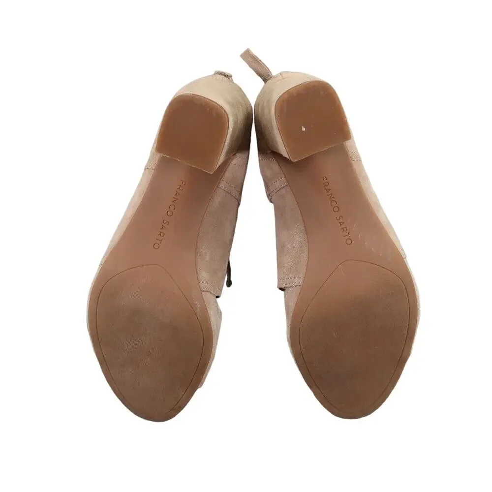 Franco Sarto Shoes Womens 8 Sandal Bootie Fashion Leather Gazella Lace Up Cutout